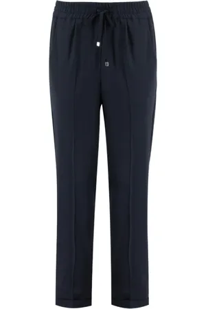 Kiton Femme, Pantalons, Bleu, Taille: 36 FR Pantalon en Laine Vierge Douce Fait Main
