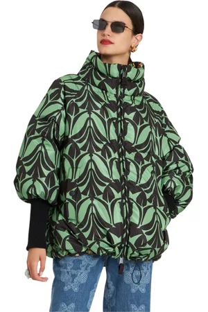 La DoubleJ Femme, Vestes, Vert, Taille: 42 FR Veste Réversible Papyrus