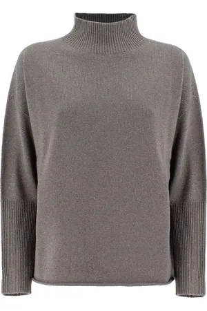 LE TRICOT PERUGIA Femme, Pulls, Gris, Taille: 42 FR Col roulés