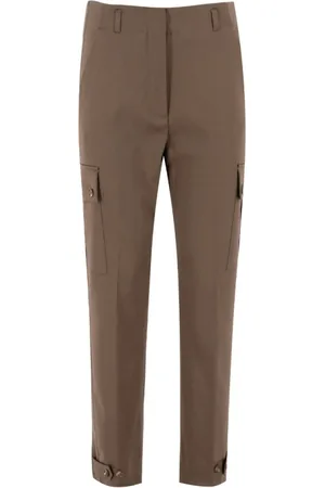 Kiton Femme, Pantalons, Brun, Taille: 40 FR Pantalon Slim-fit de Luxe