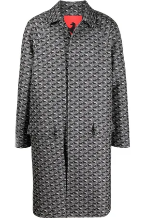 FERRARI Homme, Manteaux, Gris, Taille: L Double-Breasted Manteaux