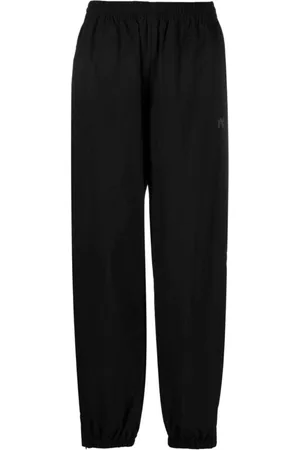 Alexander Wang Femme, Pantalons, Noir, Taille: 40 FR Pantalon de jogging avec logo imprimé