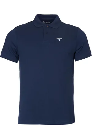 Barbour Homme, Tops, Bleu, Taille: L Polo Sportif en Coton avec Logo Brodé