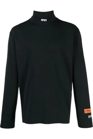 Heron Preston Homme, Pulls, Noir, Taille: M Hpny Logo Turtleneck T-Shirt