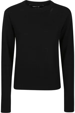 FEDERICA TOSI Femme, Pulls, Noir, Taille: 38 FR Pull Col Rond Noir
