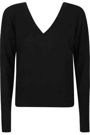 FEDERICA TOSI Femme, Pulls, Noir, Taille: 40 FR Pull Noir Col en V