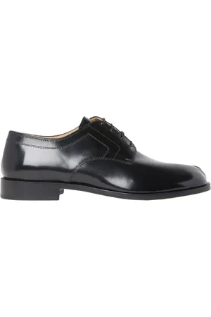 Maison Margiela Homme, Chaussures, Noir, Taille: 42 EU Chaussures Tabi en cuir poli à lacets