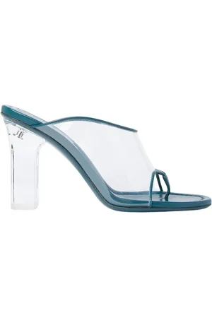 Honey Fucking Dijon Femme, Chaussures, Vert, Taille: 36 EU Mules à talon haut transparentes avec bout ouvert