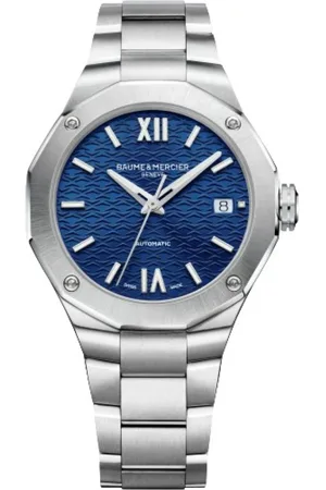 Baume et Mercier Femme, Accessoires, Bleu, Taille: ONE Size Riviera 10679 Montre Automatique en Acier