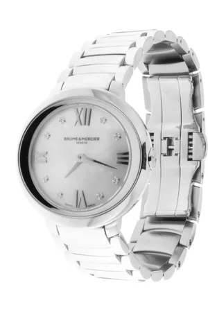 Baume et Mercier Femme, Accessoires, Gris, Taille: ONE Size Montre Femme en Acier, Forme Ronde, 30mm