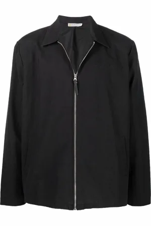 BEL-AIR ATHLETICS Homme, Vestes, Noir, Taille: S Veste en Coton Noir avec Logo Imprimé