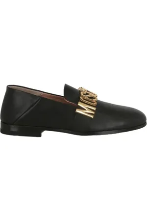 Moschino Femme, Chaussures, Noir, Taille: 38 EU Espadrilles plates en tissu