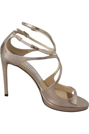 Jimmy Choo Femme, Chaussures, , Taille: 40 EU Sandales en cuir rose avec fermeture à bride