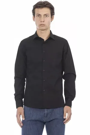 BALDININI Homme, Chemises, Noir, Taille: L Chemise Slim Fit en Coton Noir