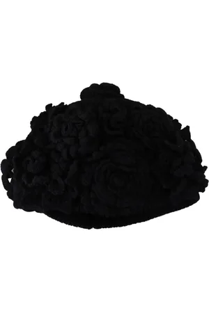 Dolce & Gabbana Femme, Accessoires, Noir, Taille: ONE Size Bonnet Beanie en Laine Vierge Noire - Collection MainLine