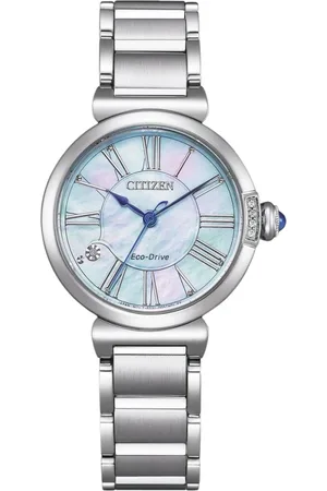 Citizen Femme, Accessoires, Gris, Taille: ONE Size Montre Eco Drive avec Diamant