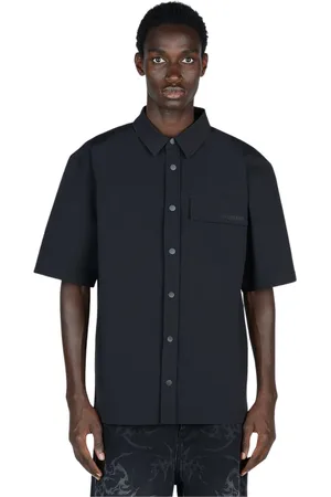 HAN Kjøbenhavn Homme, Chemises, Noir, Taille: S Chemise Classique en Nylon à Manches Courtes