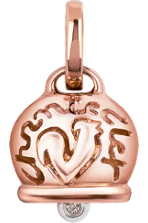 CHANTECLER Femme, Accessoires, Rose, Taille: ONE Size Pendentif clochettes en or avec diamant