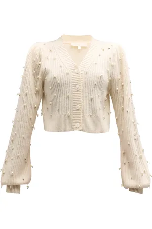 LOVESHACKFANCY Femme, Pulls, , Taille: 40 FR Frances Beaded Crop Cardigan