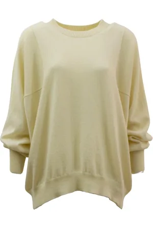 High Femme, Blouses et Chemises, Blanc, Taille: 38 FR Maillot Col Rond Manches Longues
