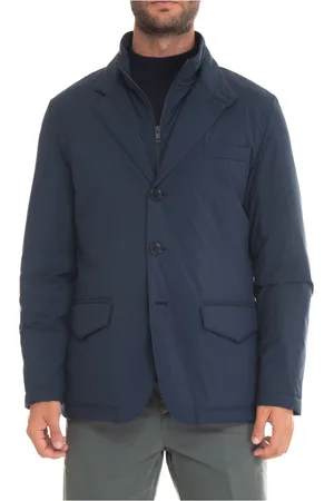 FAY Homme, Vestes, Bleu, Taille: 3XL Veste de terrain matelassée avec fermeture magnétique