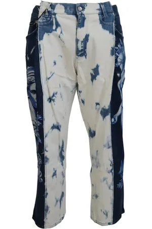 Dolce & Gabbana Homme, Jeans, Multicolore, Taille: M Jean en Denim Bleu Ceasar en Coton Coupe Large
