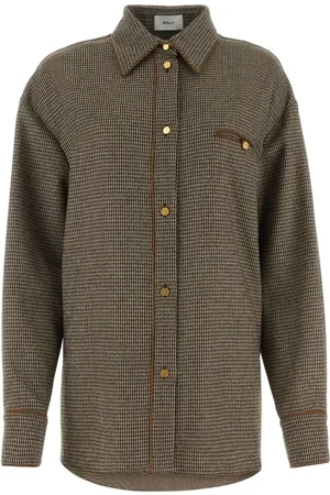 Bally Femme, Blouses et Chemises, Multicolore, Taille: 38 FR Chemise en mélange de laine stretch brodée