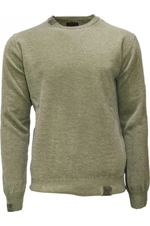 BOB der Bär Homme, Pulls, Vert, Taille: M Vêtements en Tricot à Col Rond