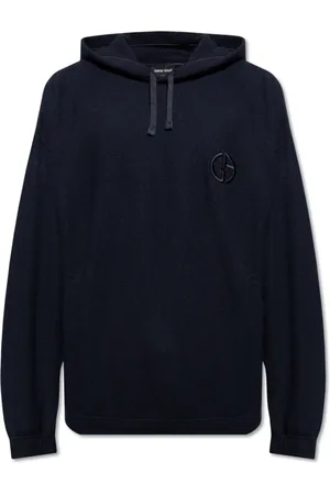 Giorgio Armani Homme, Sweatshirts et sweats à capuche, Bleu, Taille: M Sweat à capuche avec logo