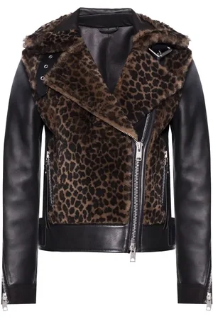 AllSaints Femme, Vestes, Noir, Taille: 40 FR Veste de motard Elia Shearling