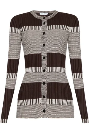 Proenza Schouler Femme, Pulls, Multicolore, Taille: 36 FR Cardigan côtelé