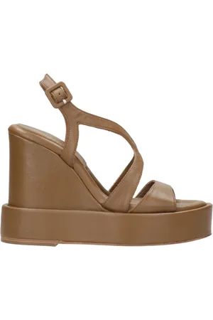 Paloma Barceló Femme, Chaussures, Brun, Taille: 40 EU Sandales Compensées en Cuir