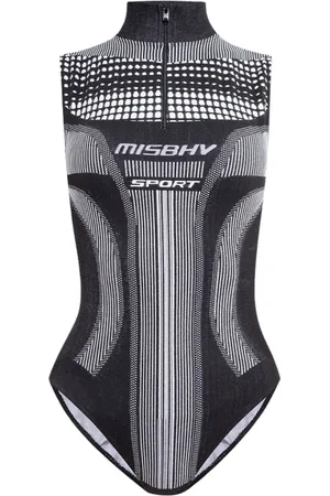 MISBHV Femme, Tops, Noir, Taille: 40 FR Corps «Sport Europa» avec collier de support