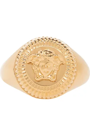 VERSACE Femme, Accessoires, Jaune, Taille: 56 MM Bague tête de Méduse
