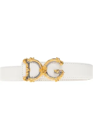 Dolce & Gabbana Femme, Accessoires, Blanc, Taille: 75 CM Ceinture en cuir