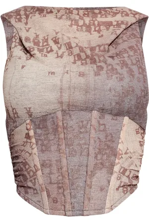 MISBHV Femme, Tops, Brun, Taille: 36 FR Haut du corset à capuchon