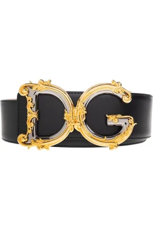 Dolce & Gabbana Femme, Accessoires, Noir, Taille: 80 CM Ceinture en cuir