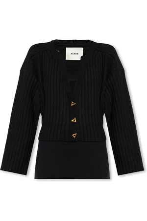 AERON Femme, Pulls, Noir, Taille: 42 FR Morrow cardigan côtelé