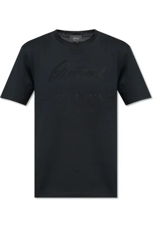 BRIONI Homme, Tops, Noir, Taille: M T-shirt avec logo