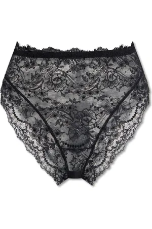 Dolce & Gabbana Femme, Sous-vêtements, Noir, Taille: 38 FR Culottes en dentelle taille haute