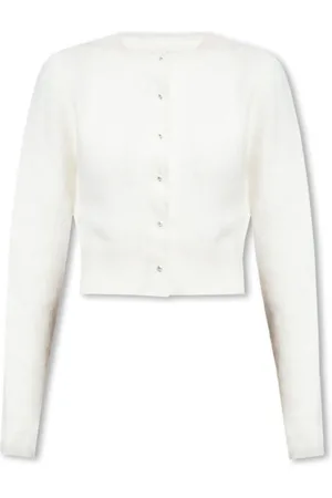 Maison Margiela Femme, Pulls, Blanc, Taille: 42 FR Cardigan Boutonné