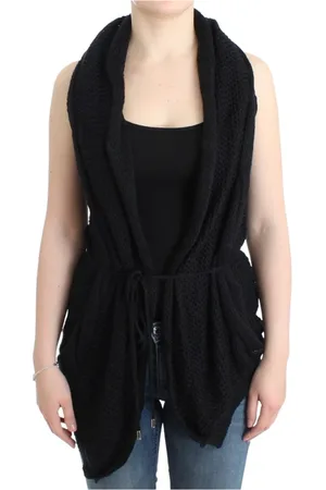 Costume National Femme, Pulls, Noir, Taille: 36 FR Cardigan sans manches