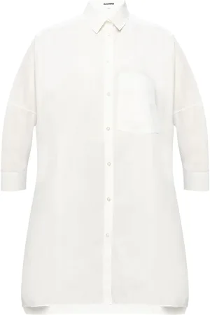 Jil Sander Femme, Blouses et Chemises, Blanc, Taille: 36 FR Chemise oversize en coton