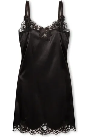 Dolce & Gabbana Femme, Vêtements de nuit et de détente, Noir, Taille: 38 FR Chemise de nuit en soie