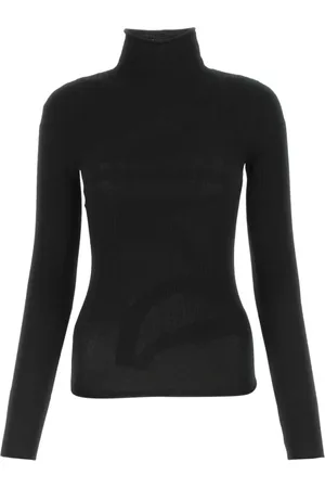 DION LEE Femme, Pulls, Noir, Taille: 38 FR Top de mélange de laine d`étirement noir