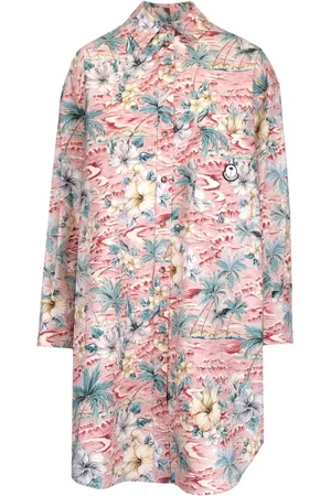 Moncler Femme, Blouses et Chemises, Rose, Taille: 38 FR Robe-chemise à motifs
