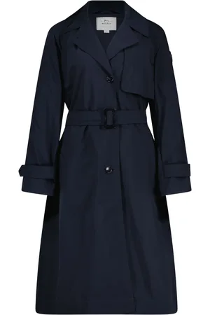 Woolrich Femme, Manteaux, Bleu, Taille: 42 FR Trench Classique