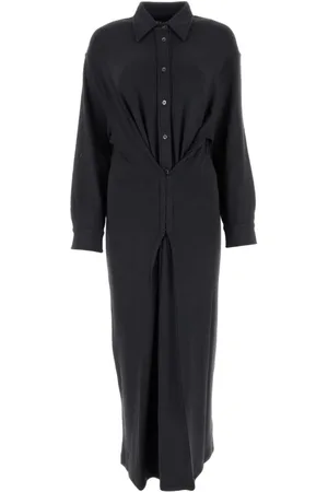 Y / PROJECT Femme, Robes, Gris, Taille: 38 FR Robe chemise en viscose stretch