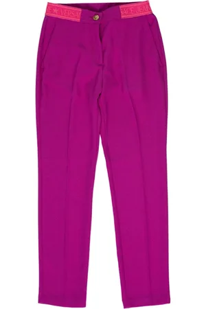 VERSACE Femme, Pantalons, Rose, Taille: 36 FR Pantalon Crepe Cady