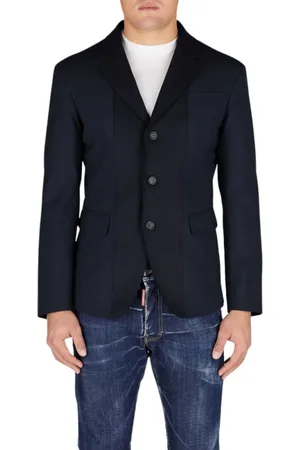 Dsquared2 Homme, Vestes, Bleu, Taille: M Blazer en laine stretch bleu marine